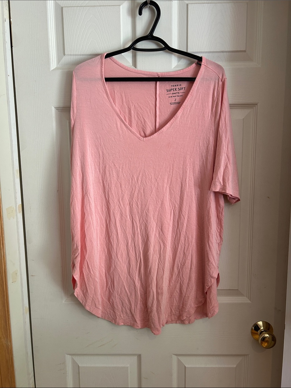 torrid Pink V-Neck Tunic Tee